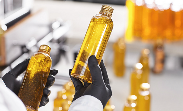 Botanical oil bottles