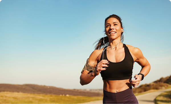 Woman running outdoors