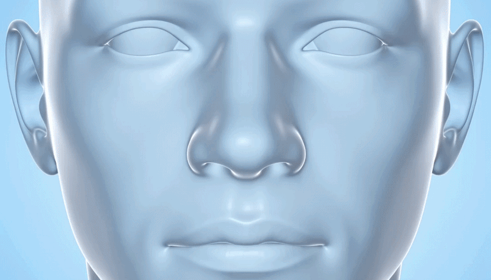 Illustration of facial lymph flow